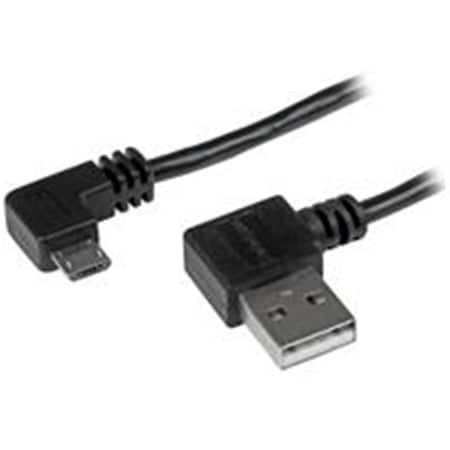 Dynamicfunction 1m Micro-USB Cable with Right-Angled Connectors Male to Male DY172380